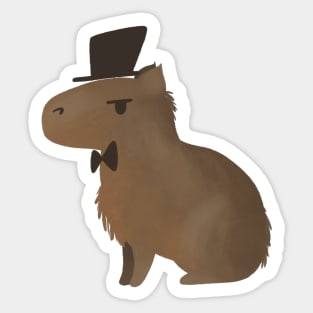 Fancy Capybara Sticker